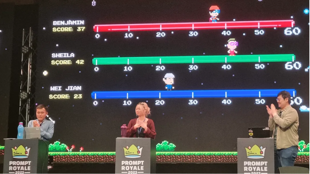 A live on-stage battle in the final round!